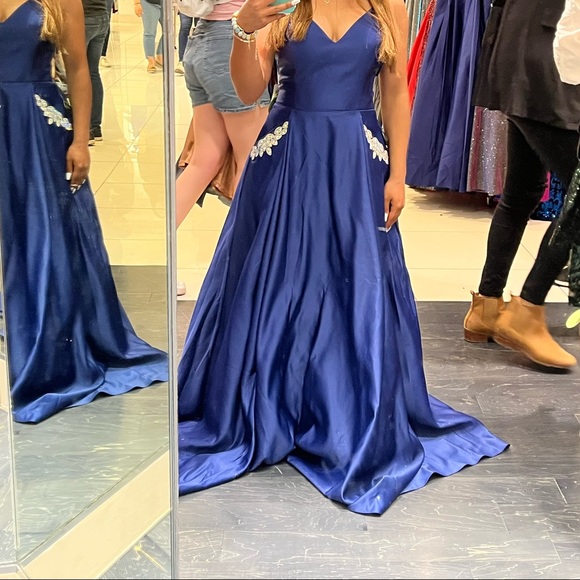 Blue dress! Only worn to try on but ended up getting a new one instead. - Picture 2 of 3